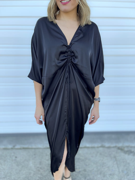 Nayeli Slouchy Maxi Dress in Black