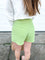 Abigail Linen High Rise Shorts In Avocado
