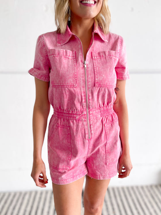 Cassidy Romper in Pink