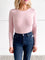 Emory Ribbed Long Sleeve Bodysuit in Pink
