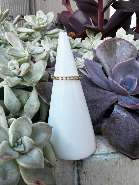 Beech Mini Link Ring in Gold