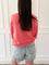 Adelyn Ribbed Sweater  Coral