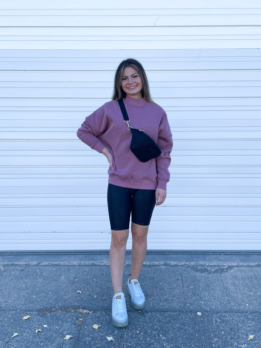 Kailey Crew Neck in Dusty Lavender