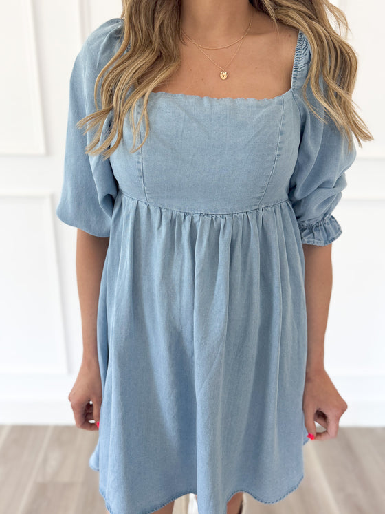 Christina Denim Short Dress