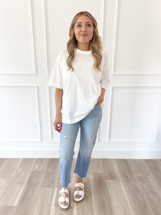 Lylah Oversized Tee in White