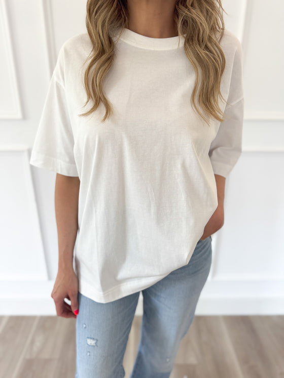 Lylah Oversized Tee in White