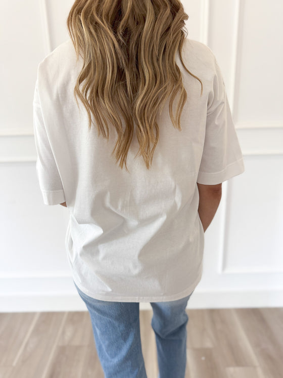 Lylah Oversized Tee in White