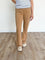 Ellianna Flare Stretch Pants in Pale Brown