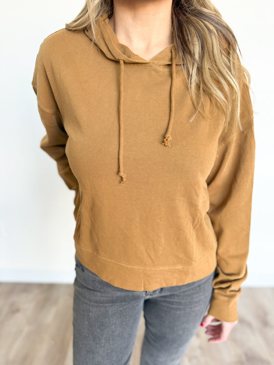 Estella Hooded Sweatshirt in Pale Brown