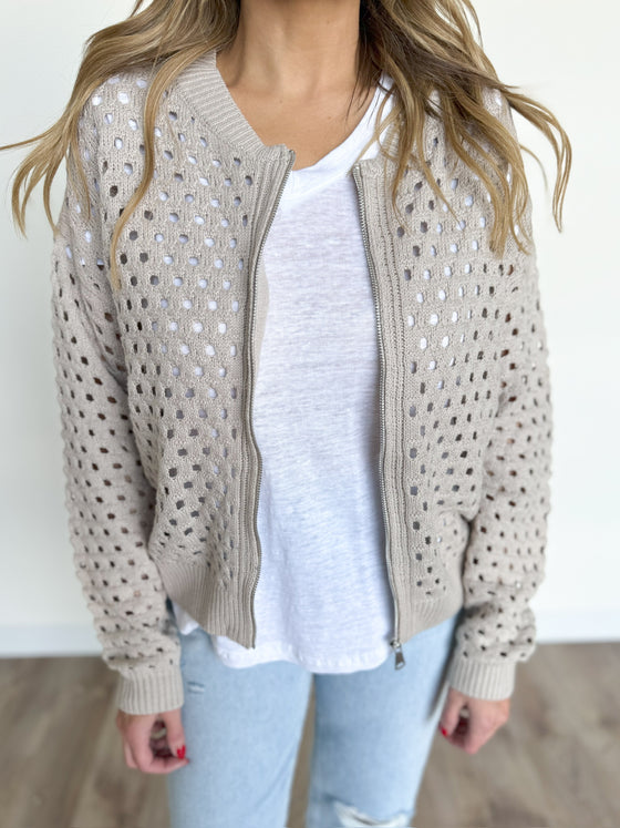 Flora Zip Cardigan