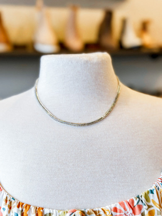 Arianna Chain Rope Necklace in Silver