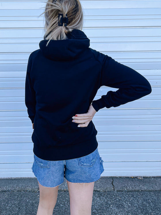 Rebekah Front Zip Sweatshirt In Black