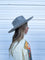 Lilian Panama Hat with Upturned Edge in Heather Ash