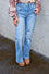 Lailah Light Wash Straight Flare Jeans