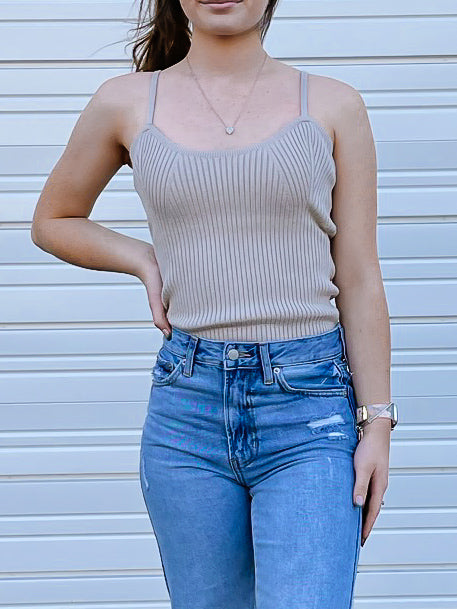 Poppy Sweater Cami in Champagne