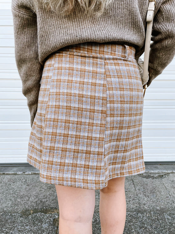 Iris Short Plaid Skirt