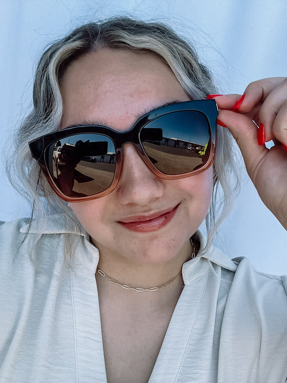 Diff Bella Sunglasses in Taupe Ombre & Brown Gradient