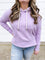 Evelyn Boxy Pullover Sweatshirt in Lilac