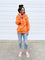Juniper Side Zip Sweatshirrt in Tangerine