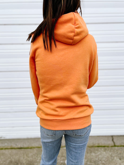Juniper Side Zip Sweatshirrt in Tangerine