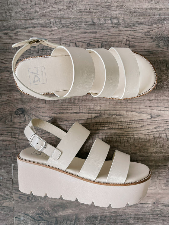 Aminah Platform Sandals in Cream