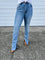 Colleen High Rise Slit Straight Jeans