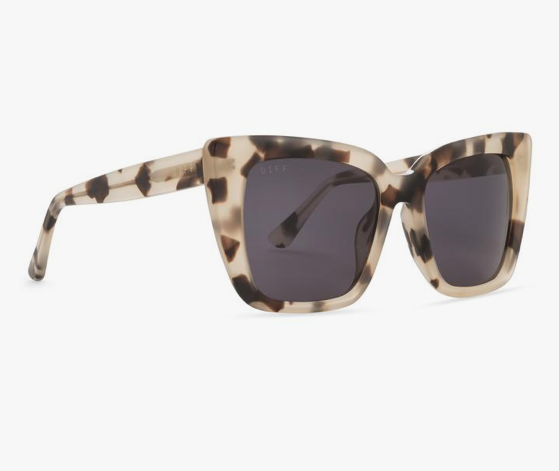 Diff Lizzy Sunglasses in Cream Tortoise & Grey