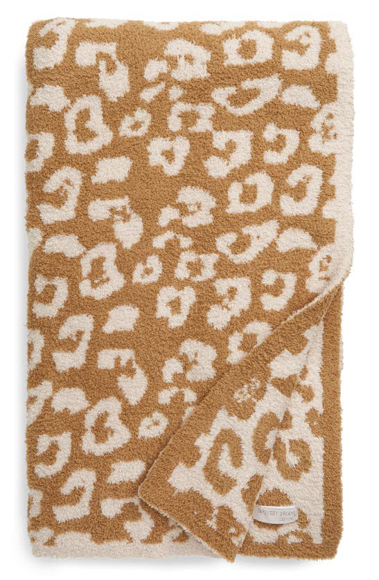 Camel + Ivory Leopard Luxe Blanket